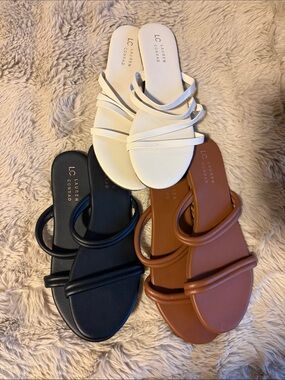 Bundle of 3 LC Lauren Conrad Slide Sandals NWOT